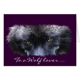 GRAY WOLF EYES Wildlife Supporter leere Notizkarte