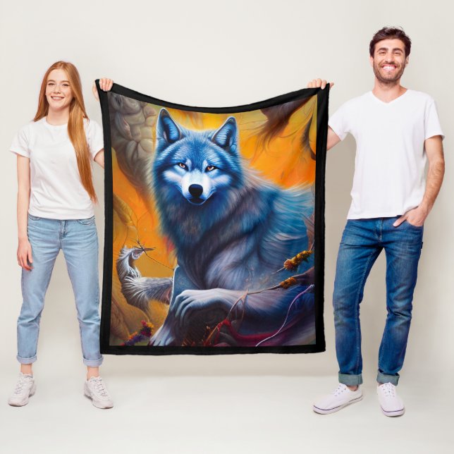 Gray Wolf Fleece Blanket (Beispiel)