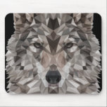 Gray Wolf Geometric Portrait Mousepad<br><div class="desc">Dieser geometrische Wolf stellt ihre Herausforderung. Ein echter Alpha, der ihrem Rudel treu ist. Sie ist gefährlich für jeden außerhalb ihres Wolfsacks. Das geometrische Muster verleiht diesem rauen und wilden Tier das Aussehen eines Haushundes, des besten Freundes des des Menschen. Aber sie ist nicht zahm, sie ist genauso wild wie...</div>