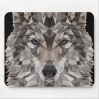 Gray Wolf Geometric Portrait