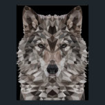 Gray Wolf Geometric Portrait Poster<br><div class="desc">Dieser auffallende geometrische Wolf, der in kühnen Grautönen dargestellt wird, fängt das ungezähmte Wesen eines Alpha ein - ein einsamer Wolf, der es wagt, die Welt herauszufordern. Mit durchdringenden Augen und eckigen Linien ist sie sowohl ein Symbol der Loyalität zu ihrem Rudel als auch eine heftige Warnung an Außenstehende. Dieser...</div>