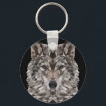 Gray Wolf Geometric Portrait Schlüsselanhänger<br><div class="desc">Dieser geometrische Wolf stellt ihre Herausforderung. Ein echter Alpha, der ihrem Rudel treu ist. Sie ist gefährlich für jeden außerhalb ihres Wolfsacks. Das geometrische Muster verleiht diesem rauen und wilden Tier das Aussehen eines Haushundes, des besten Freundes des des Menschen. Aber sie ist nicht zahm, sie ist genauso wild wie...</div>