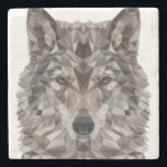 Gray Wolf Geometric Portrait Steinuntersetzer<br><div class="desc">Dieser auffallende geometrische Wolf, der in kühnen Grautönen dargestellt wird, fängt das ungezähmte Wesen eines Alpha ein - ein einsamer Wolf, der es wagt, die Welt herauszufordern. Mit durchdringenden Augen und eckigen Linien ist sie sowohl ein Symbol der Loyalität zu ihrem Rudel als auch eine heftige Warnung an Außenstehende. Dieser...</div>