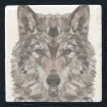 Gray Wolf Geometric Portrait Steinuntersetzer<br><div class="desc">Dieser auffallende geometrische Wolf, der in kühnen Grautönen dargestellt wird, fängt das ungezähmte Wesen eines Alpha ein - ein einsamer Wolf, der es wagt, die Welt herauszufordern. Mit durchdringenden Augen und eckigen Linien ist sie sowohl ein Symbol der Loyalität zu ihrem Rudel als auch eine heftige Warnung an Außenstehende. Dieser...</div>