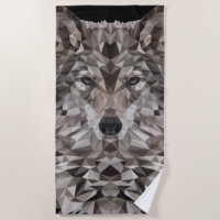 Gray Wolf Geometric Portrait