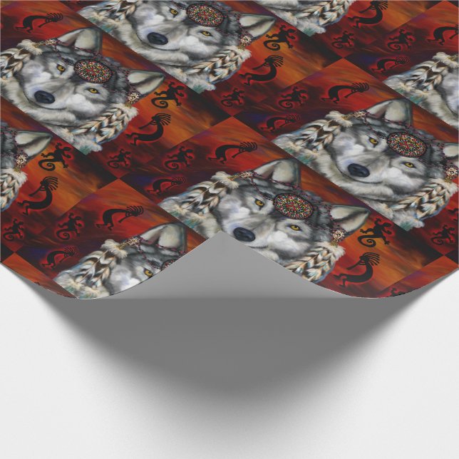 GRAY WOLF GESCHENKPAPIER (Ecke)