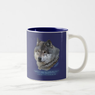 GRAY WOLF HEAD Tasse
