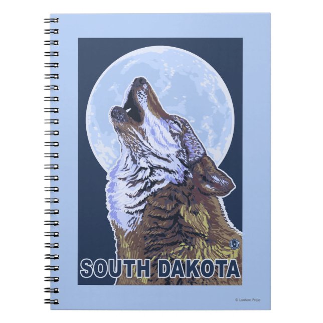 Gray Wolf HowlingSouth Dakota Notizblock (Vorderseite)