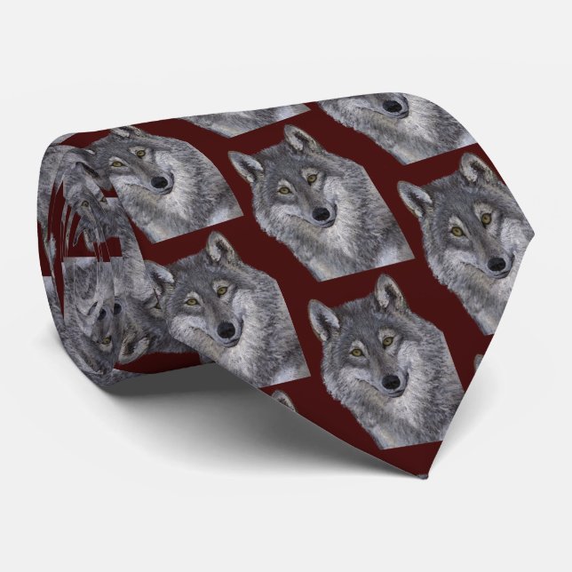 Gray Wolf Krawatte (Gerollt)