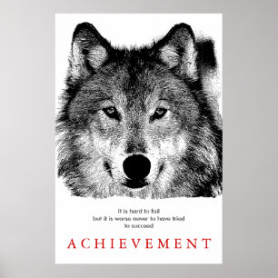 Gray Wolf Motivierend einzigartig kreativ Poster