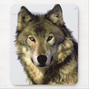 Gray Wolf Mousepad