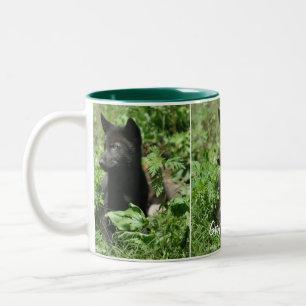 Gray Wolf Pup Wildlife Photoshop Mug