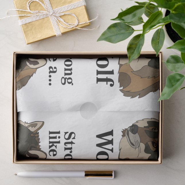 Gray Wolf Seidenpapier (Geschenk)