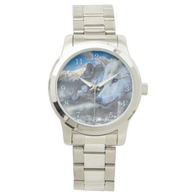 Gray Wolf SENTINEL WOLVES Armbanduhr (Vorderseite)