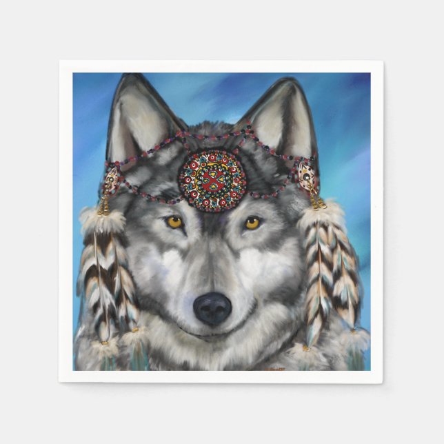 GRAY WOLF SERVIETTE (Vorderseite)