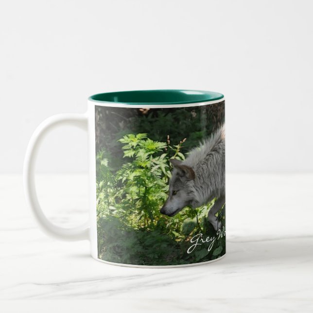GRAY WOLF Support für Wildlife Gift Tasse (Links)