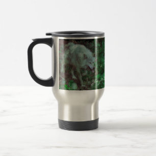 GRAY WOLF Supporter animal cadeau Voyage Mug