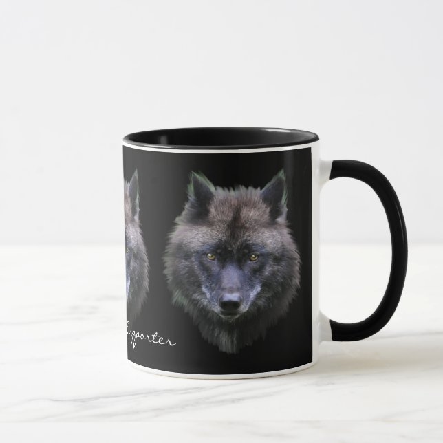 GRAY WOLF SUPPORTER Wildlife Gift Tasse (Rechts)