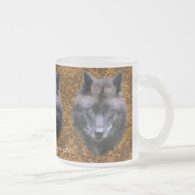 GRAY WOLF SUPPORTER Wildlife Gift Tasse (Rechts)