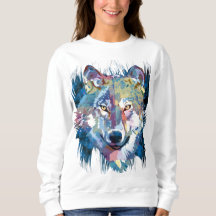 Gray Wolf Sweatshirt | Farbiger Wolf Dog