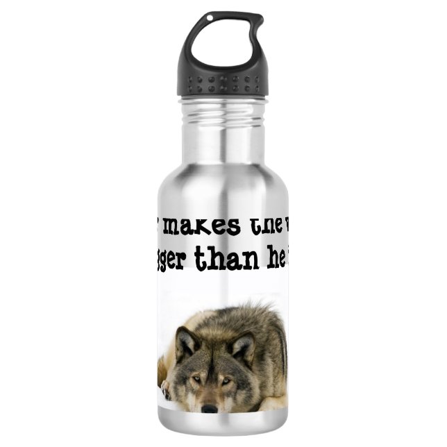 Gray Wolf Trinkflasche (Vorderseite)