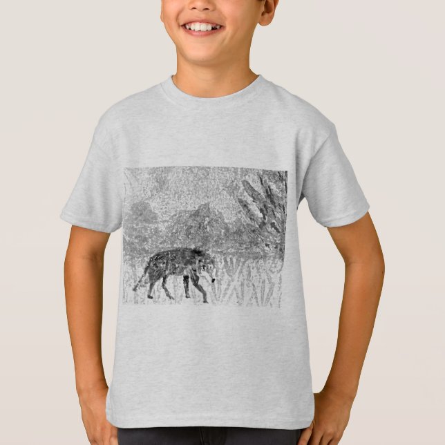 Gray Wolf Wild Animal T-Shirt (Vorderseite)