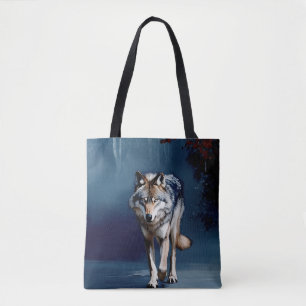 Gray Wolf Wildlife Art Tasche