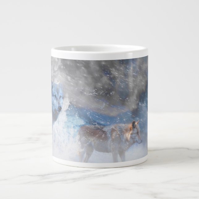 Gray Wolf "WOLF TERITORIES" 20oz Jumbo-Tasse (Vorderseite)