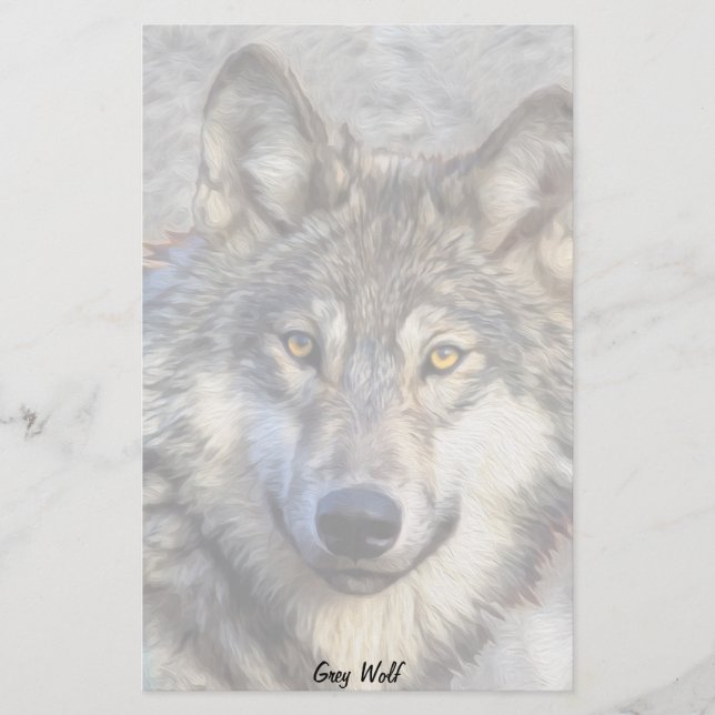 Gray-Wolf-Würde Briefpapier (Vorderseite)