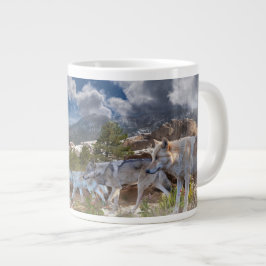 Gray Wolves Familienreise Jumbo-Tasse