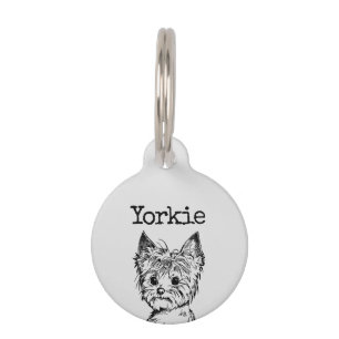 Gray Yorkshire Terrier Yorkie Haustiermarke