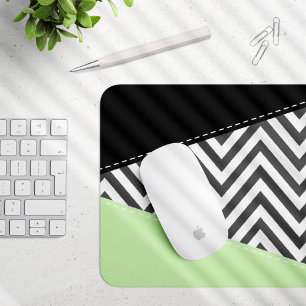Gray Zigzag, grau Zickzack, Zigzag Muster, Minze Mousepad