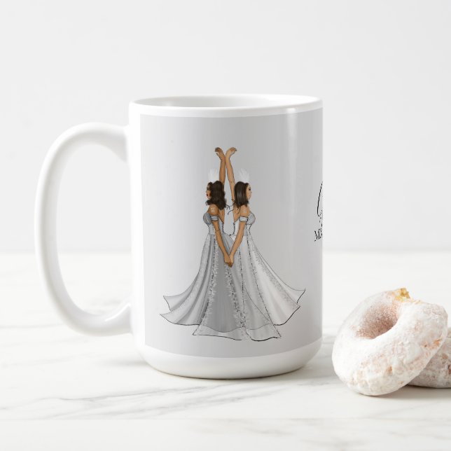 Gray Zodiac Goddess Gemini Custom Kaffeetasse (Mit Donut)