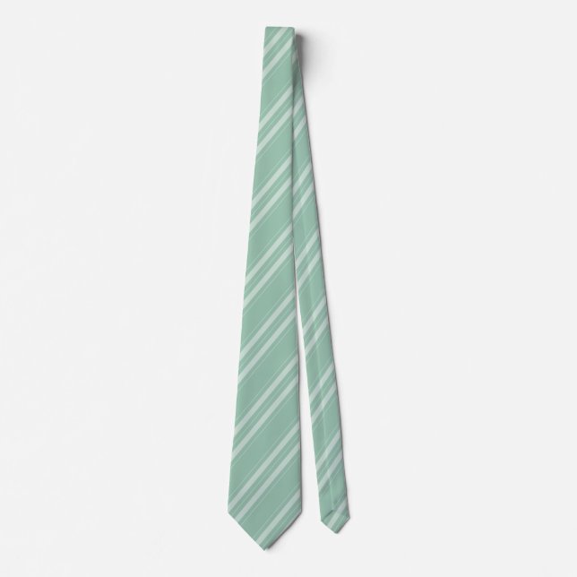 Grayed Jade Diagonal Streifen formell Krawatte (Vorderseite)
