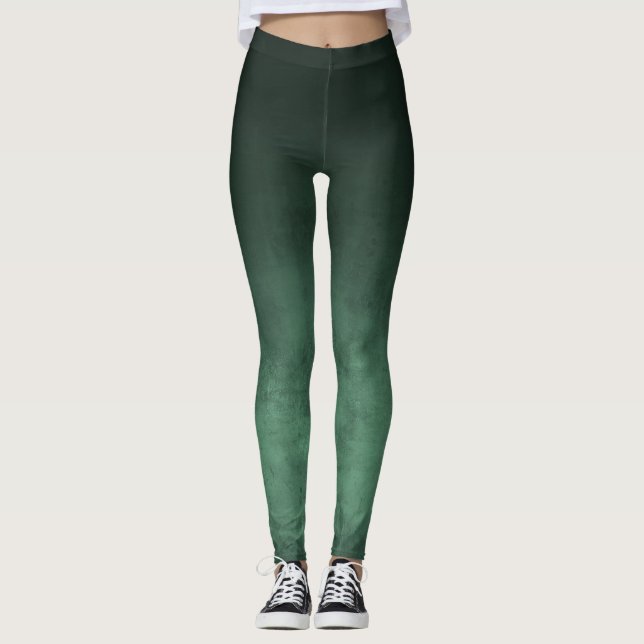 Grayish Green Dunkgreen rustic ombre Leggings (Vorderseite)