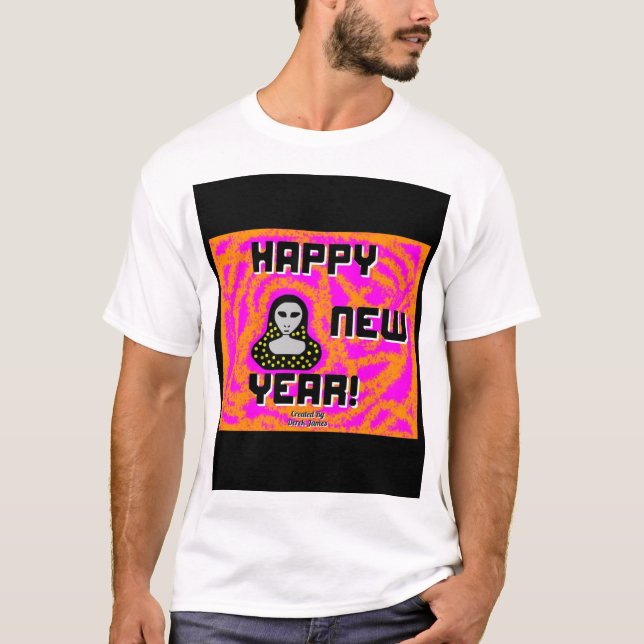 Grays New Year wünscht Men's White Basic T Shirt (Vorderseite)