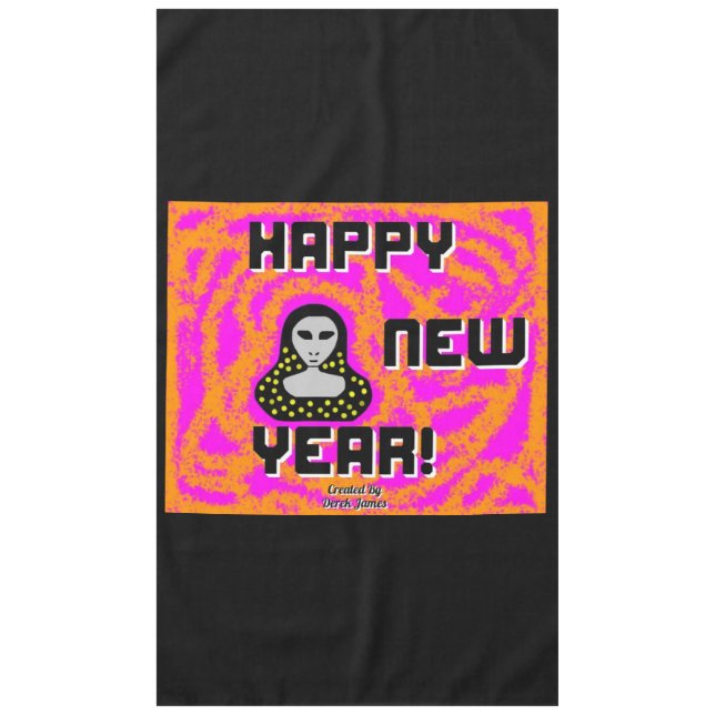 Grays New Year wünscht Tableclout Tischdecke (Vorderseite)