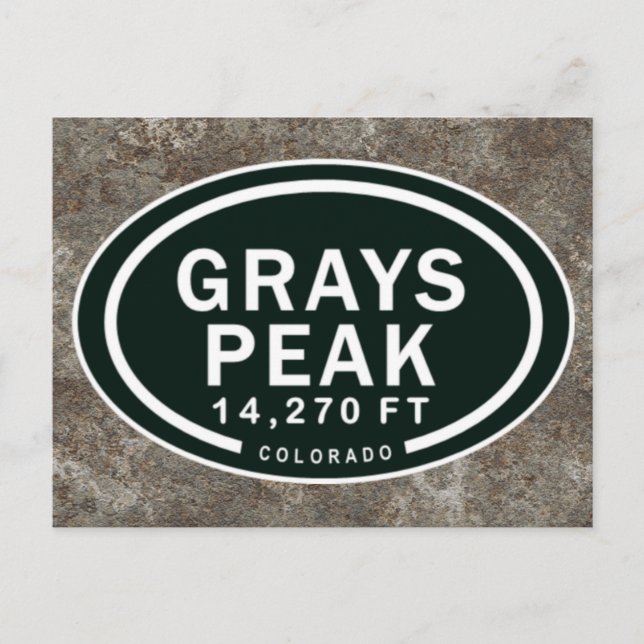 Grays Peak Carte postale CO Mountain de 4 270 pi (Devant)
