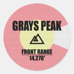 Grays Peak Runder Aufkleber