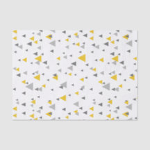 Grays & Yellow Random Dreiecke Modernes Muster