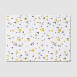 Grays & Yellow Random Dreiecke Modernes Muster Seidenpapier