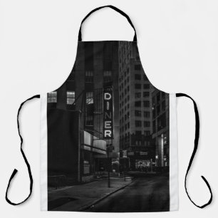 GRAYSCALE FOTO DER PEARL DINER IN DER STADT SCHÜRZE