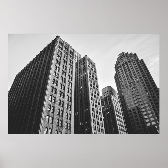 GRAYSCALE-FOTOGRAFIE MIT NIEDRIGEM WINKEL POSTER (Vorne)