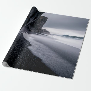 GRAYSCALE FOTOGRAFIE VON SAISHORE UND KALMMEER GESCHENKPAPIER