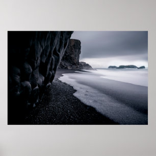 GRAYSCALE FOTOGRAFIE VON SAISHORE UND KALMMEER POSTER