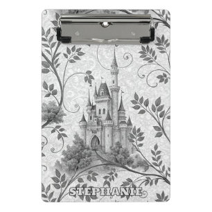 Grayscale Gran Canaria Verziertes Schloss im Val P Mini Klemmbrett