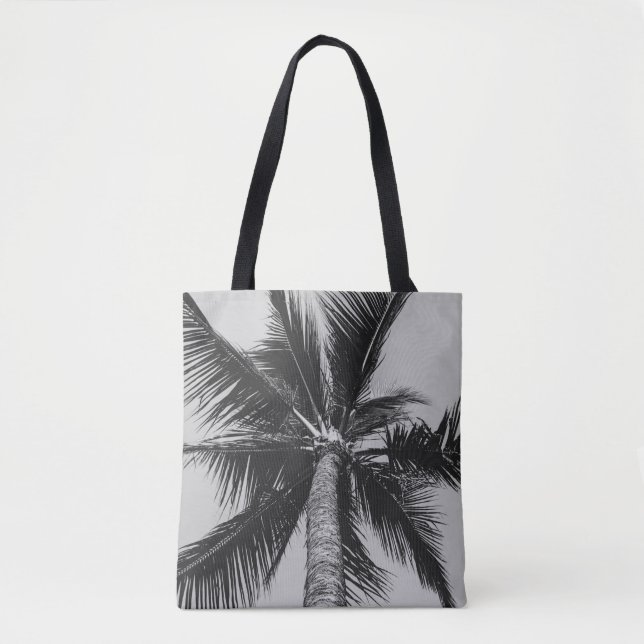 GRAYSCALE LOW ANGLE FOTOGRAFIE DES KOKOUSPALMS TR TASCHE (Vorderseite)