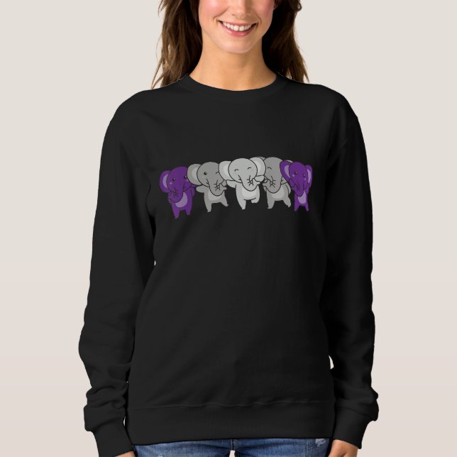 Graysexual Flag Pride Month Lgbtq Graysexual Eleph Sweatshirt (Vorderseite)