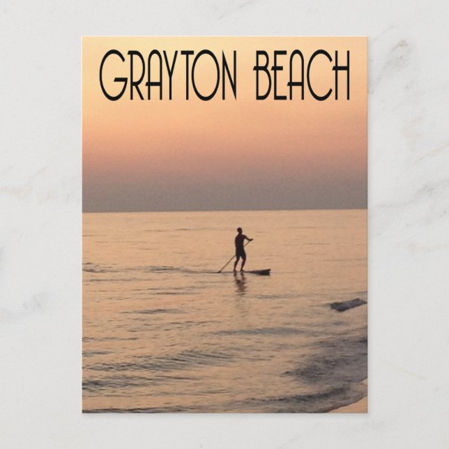 Grayton Beach Paddleboarding Postkarte (Vorderseite)