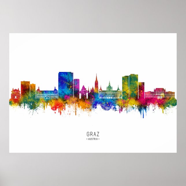 Graz Austria Skyline Poster (Vorne)